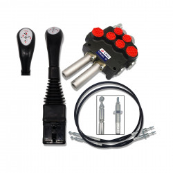 ROZDZIELACZ 2 SEKCJE 80L + JOYSTICK LINKI DO TURA